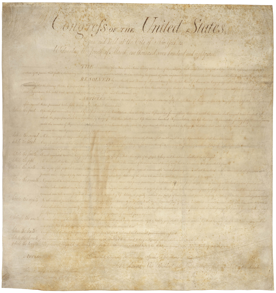 Bill of Rights Pg1of1 AC - AP® US Government